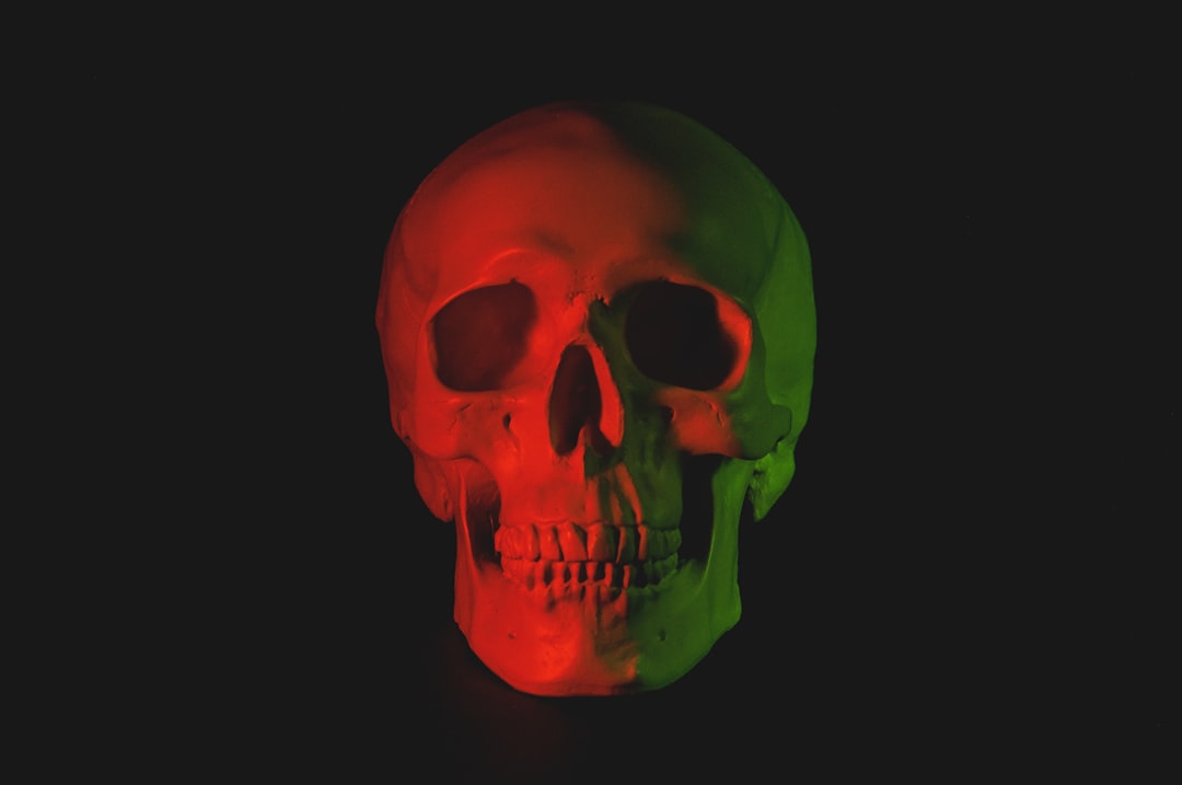 Photo Gothic skull lamp